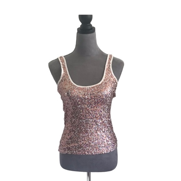Windsor Tops - NWT. Cool Wear for Windsor pink sequined tank.